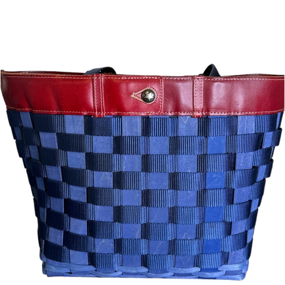 Longaberger 2008 - shopper
tote - Wood Leather.size L